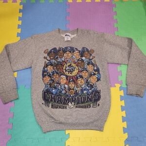 VINTAGE Pro Player Gray Sweatshirt NYY world Series 1998, boys Size 14/16,